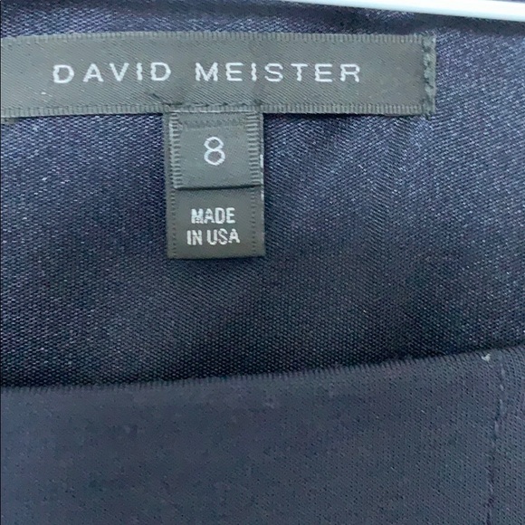 David Meister-3/4 sleeves stretch Navy dress-Sz 8 - Picture 2 of 7
